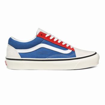 Vans Anaheim Factory Old Skool 36 DX - Naisten Tennarit - Valkoinen/Sininen/Punainen